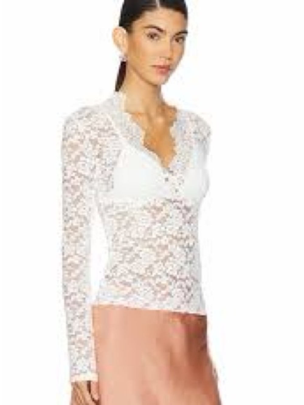 Free People All Day Lace Top NEW - Picture 2 of 10